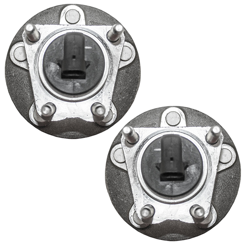 Brock Replacement Set Rear Hubs and Wheel Bearings Compatible with G6 Aura HHR SS Malibu/Malbu Maxx with ABS 15798483