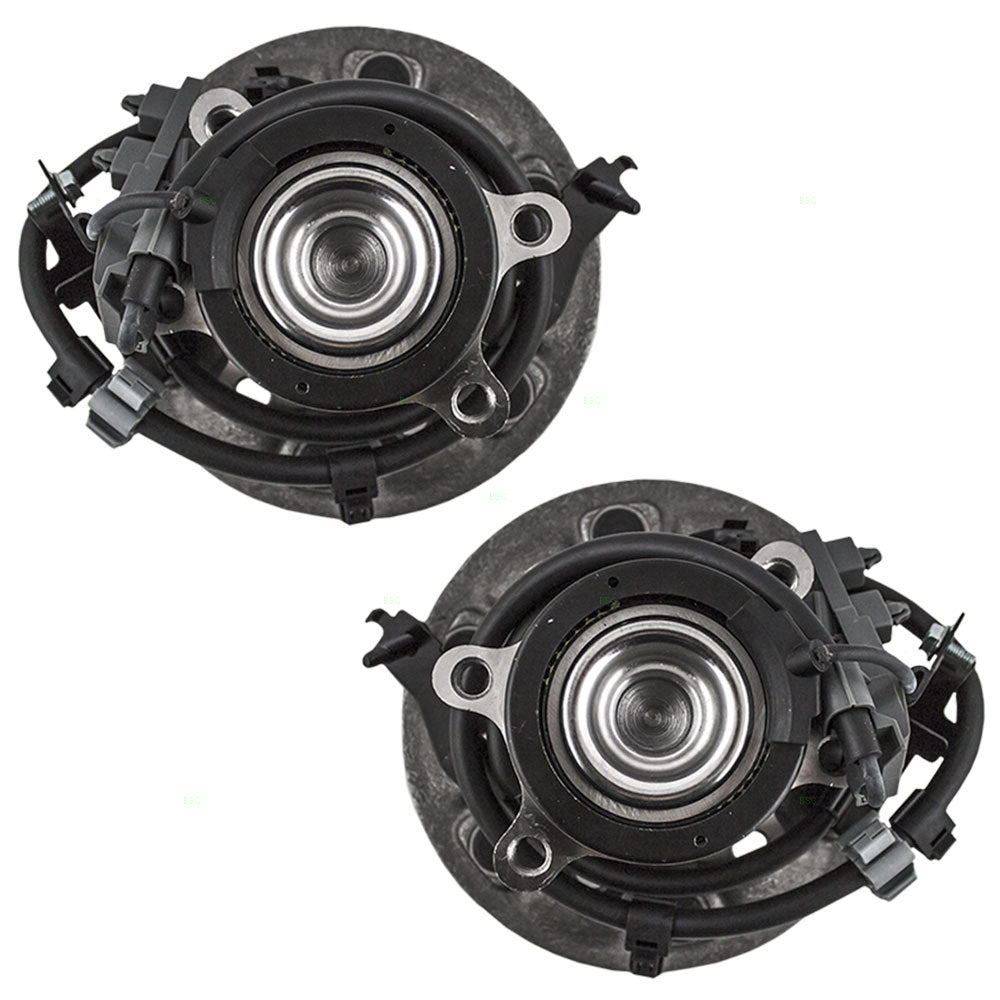 Brock Replacement Set Front Hubs and Wheel Bearings Compatible with 2004-2008 Colorado Canyon 2006-2008 i-Series Pickup Truck 2-Wheel Drive ABS