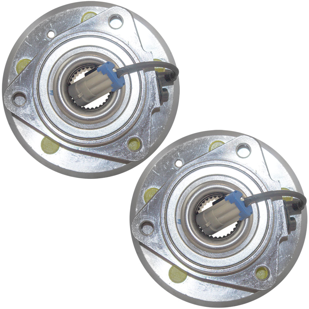 Brock Replacement Set Front Hubs and Wheel Bearings Compatible with Captiva Sport Equinox Torrent Vue XL-8