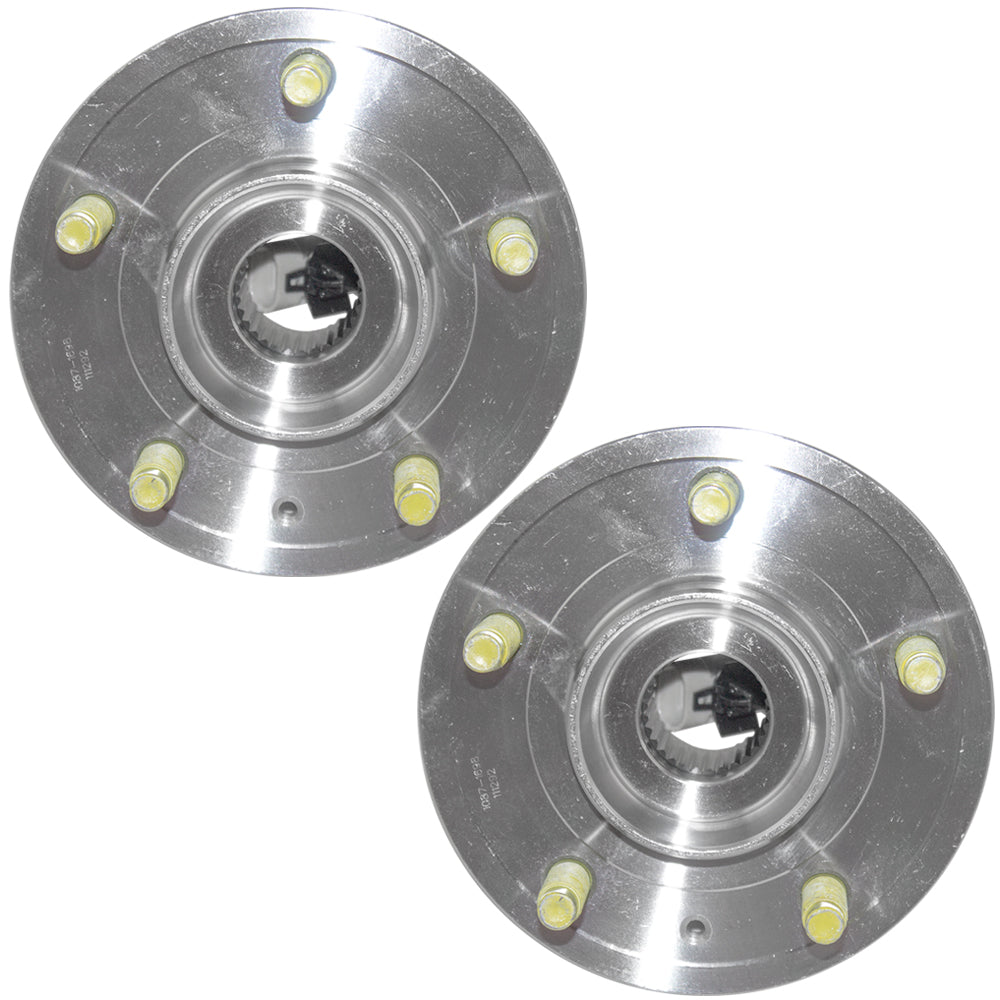 Brock Replacement Set Front Hubs and Wheel Bearings Compatible with Captiva Sport Equinox Torrent Vue XL-8