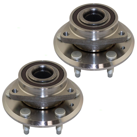 Brock Replacement Set Hubs and Wheel Bearings Compatible with Enclave Traverse Acadia Outlook
