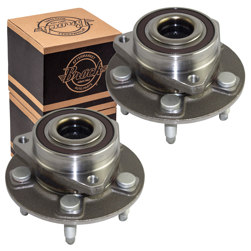 Brock Replacement Set Wheel Hubs & Bearings Compatible with Camaro CTS 13580685 HA590260