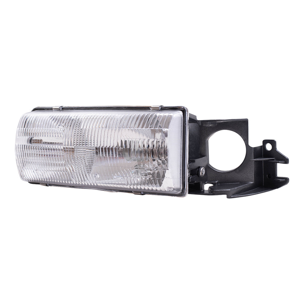 Brock Replacement Driver and Passenger Set Headlights Compatible with 1991-1996 Caprice Roadmaster Wagon 16519235 16519236