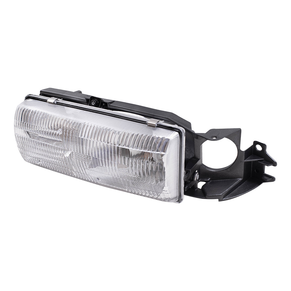 Brock Replacement Passenger Headlight Compatible with 1991-1996 Caprice Roadmaster Wagon 16519236