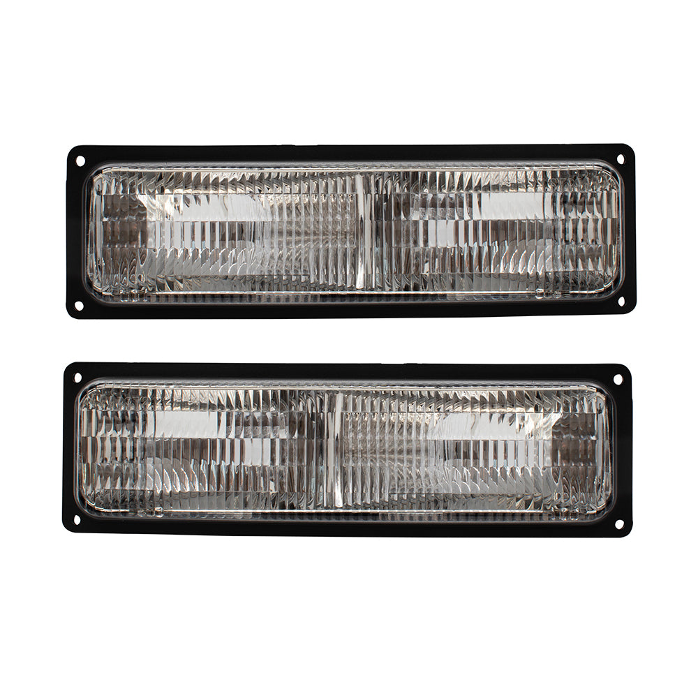 10 Pc Set Composite Headlights, Tail Lights and Side Marker Lights Compatible with 1994-1999 C/K Old Body Style Pickup
