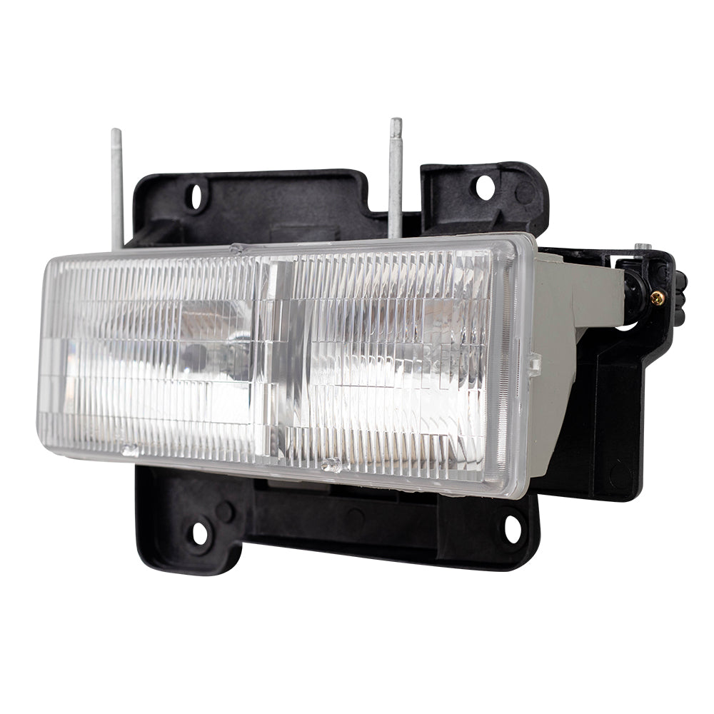Brock Replacement Passenger Composite Headlight Compatible with 1990-2002 C/K 1500 2500 3500 Old Body Style Pickup Truck 15034930