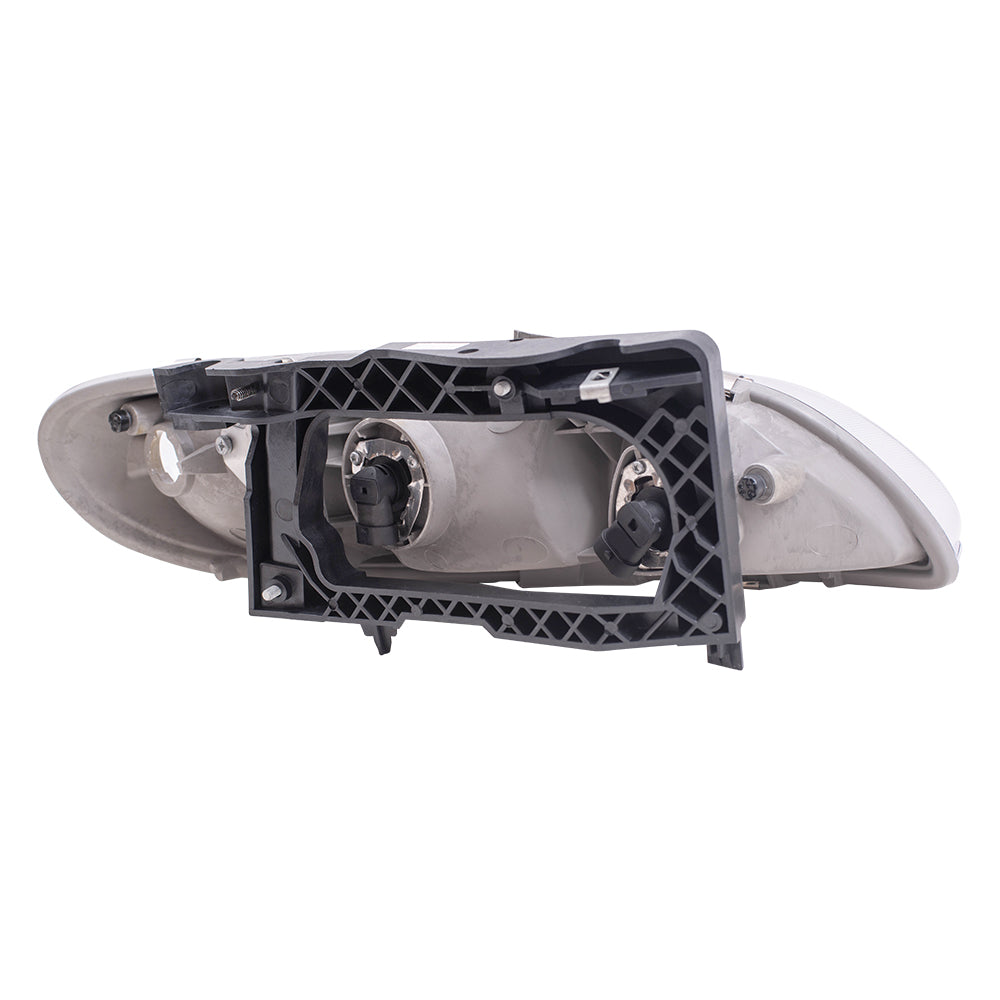 Brock Replacement Driver and Passenger Set Headlights Compatible with 1996 1997 1998 Grand Am 16524657 16524658