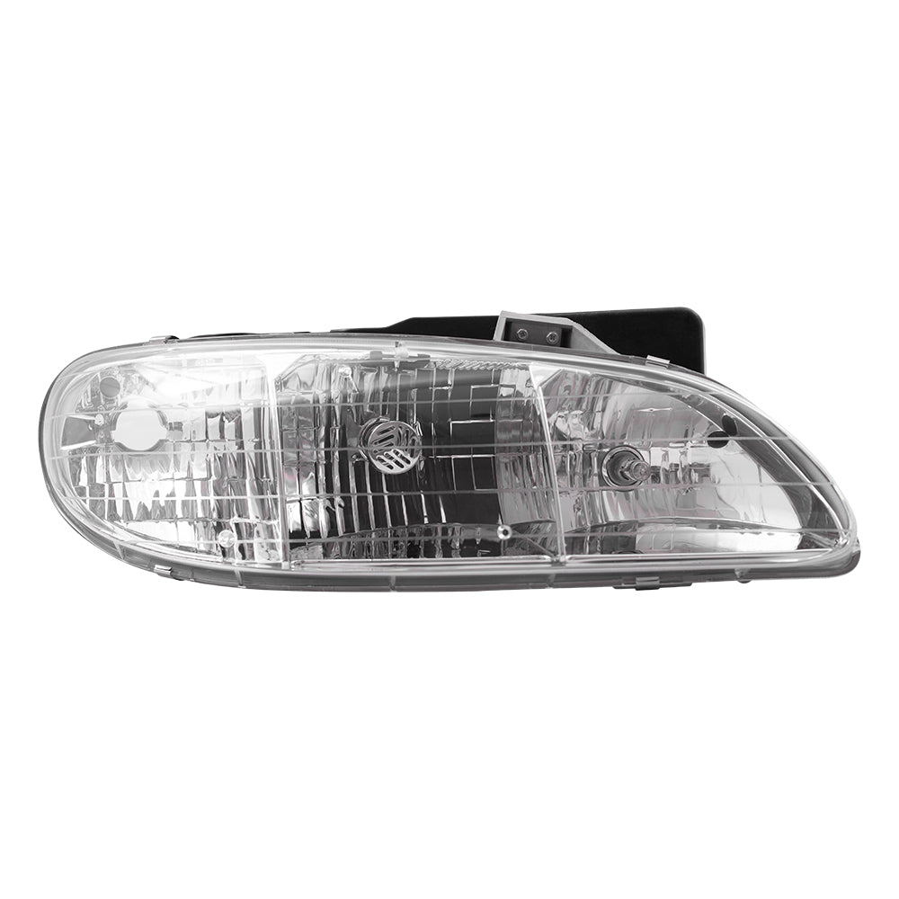 Brock Replacement Driver Headlight Compatible with 1996 1997 1998 Grand Am 16524657
