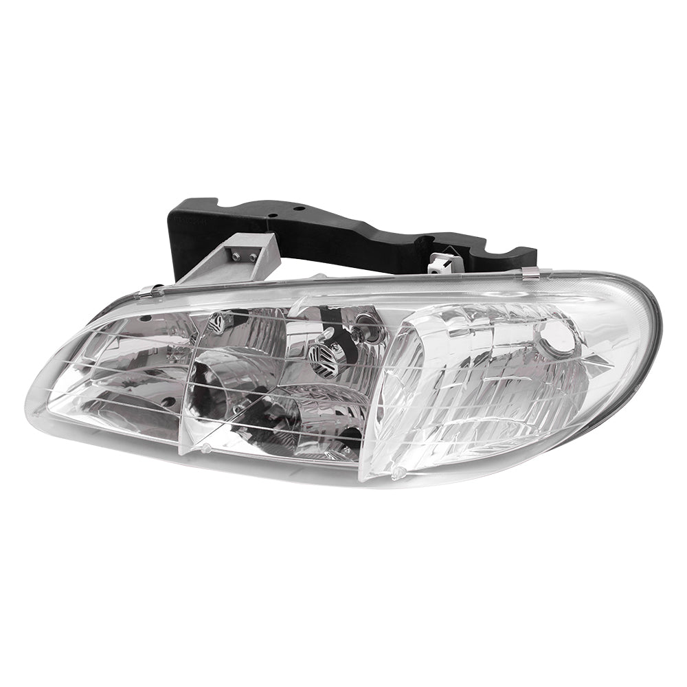 Brock Replacement Passenger Headlight Compatible with 1996 1997 1998 Grand Am 16524658