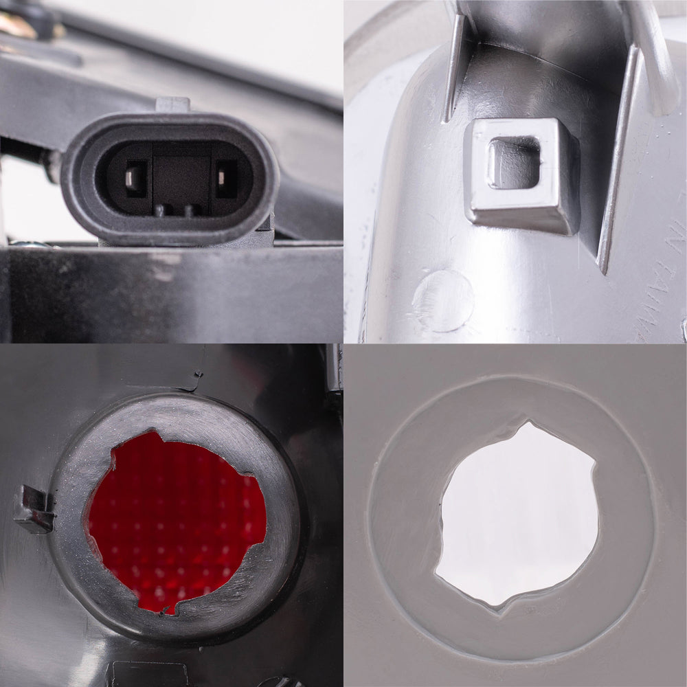 Brock Replacement Headlights Tail Lights and 4 Pc Park Signal Lights Compatible with 1995-2005 Astro Safari