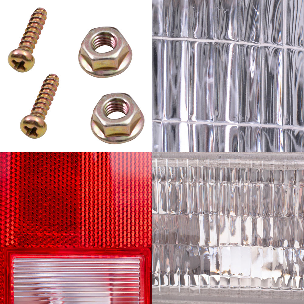 Brock Replacement Headlights Tail Lights and 4 Pc Park Signal Lights Compatible with 1995-2005 Astro Safari