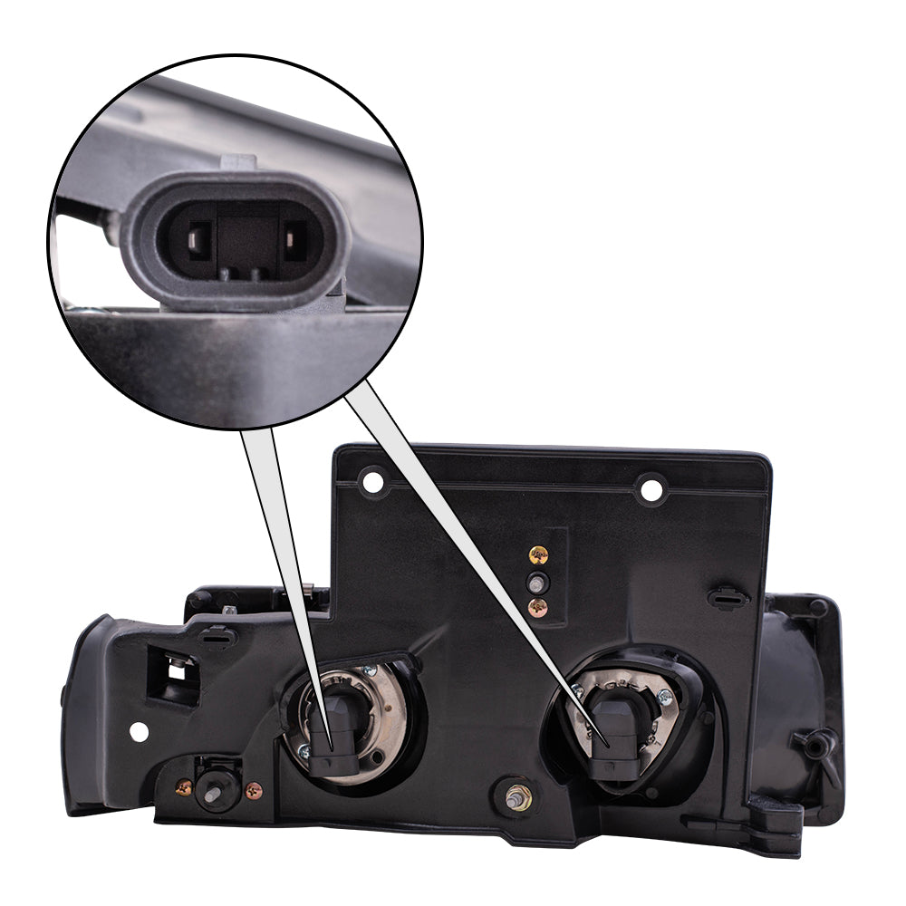 Brock Replacement Driver Composite Headlight Compatible with 1995-2005 Astro Safari Van 16524091