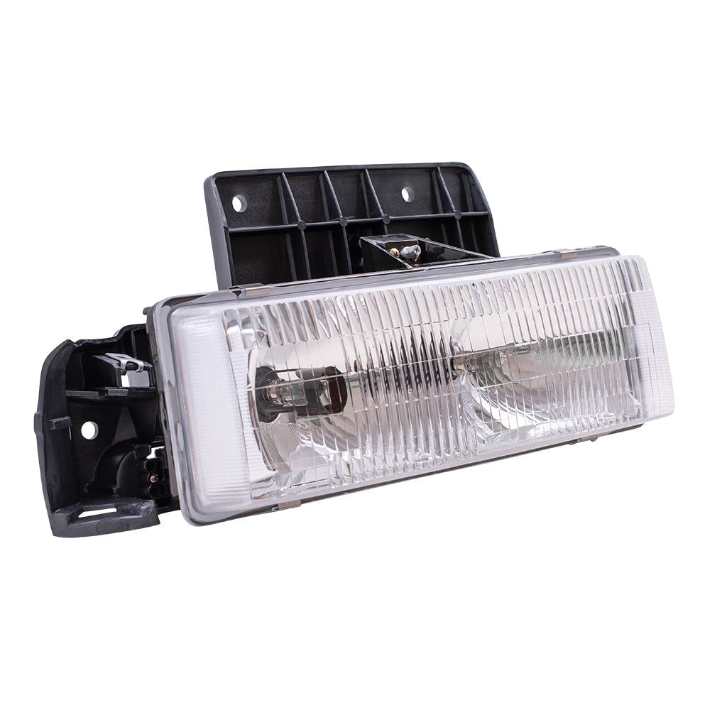 Brock Replacement Passenger Composite Headlight Compatible with 1995-2005 Astro Safari Van 16518494
