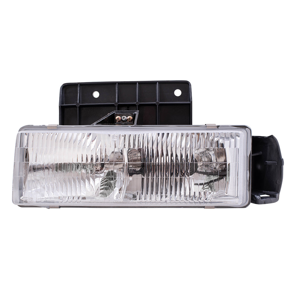 Brock Replacement Driver and Passenger Set Composite Headlights Compatible with 1995-2005 Astro Safari Van 16524091 16518494