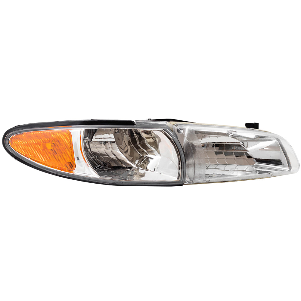 Brock Replacement Passenger Halogen Headlight Compatible with 1997-2003 Grand Prix