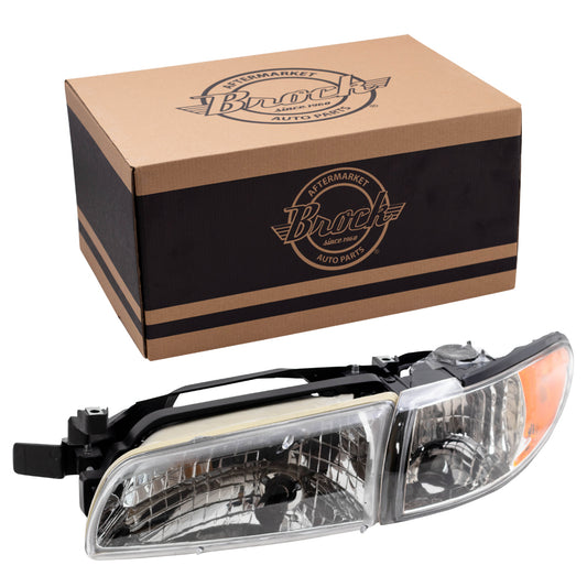 Brock Headlight fits 1997-2003 Pontiac Grand Prix Driver Halogen Headlamp Assembly