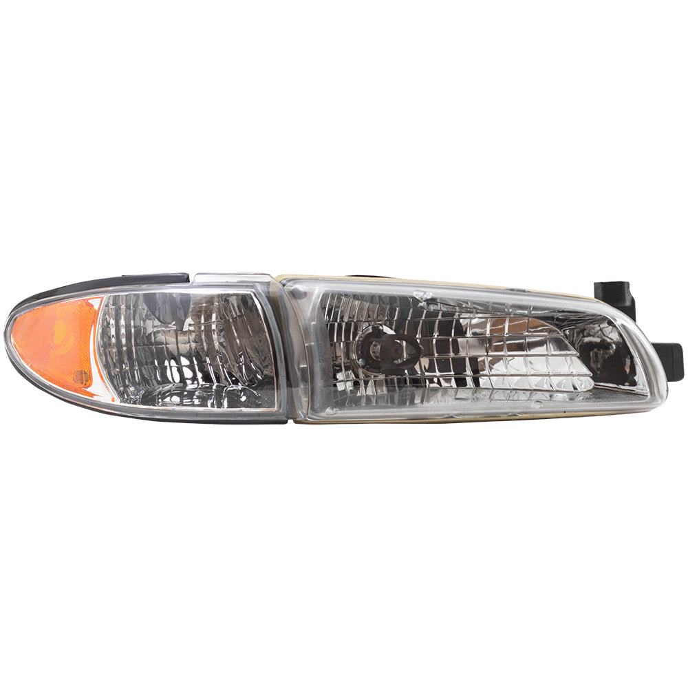 Brock Replacement Passenger Halogen Headlight Compatible with 1997-2003 Grand Prix