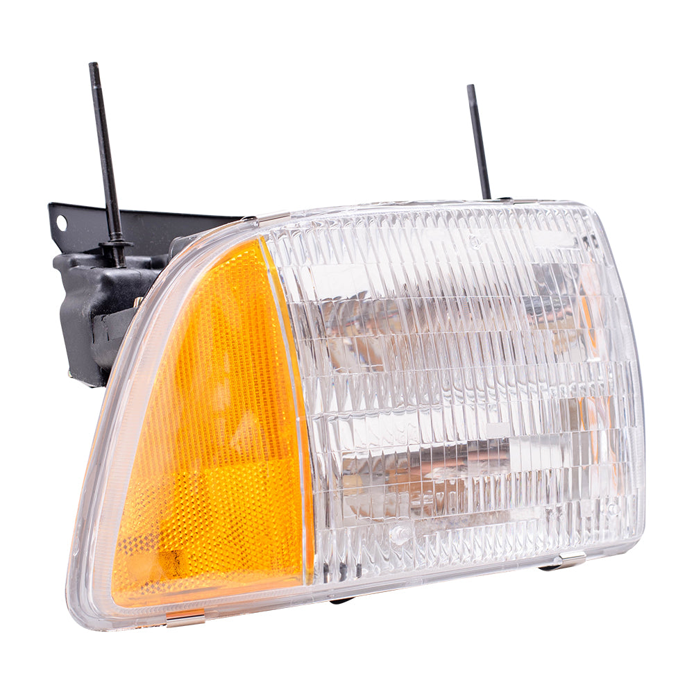 Brock Replacement Passenger Side Halogen Combination Headlight Assembly Compatible with 1995-1997 Blazer 16525162