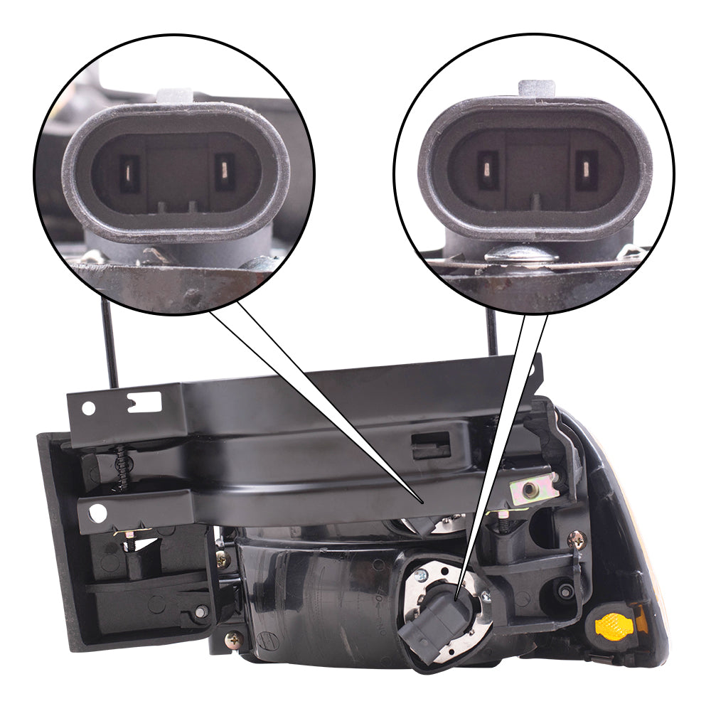 Brock Replacement Passenger Side Halogen Combination Headlight Assembly Compatible with 1995-1997 Blazer 16525162