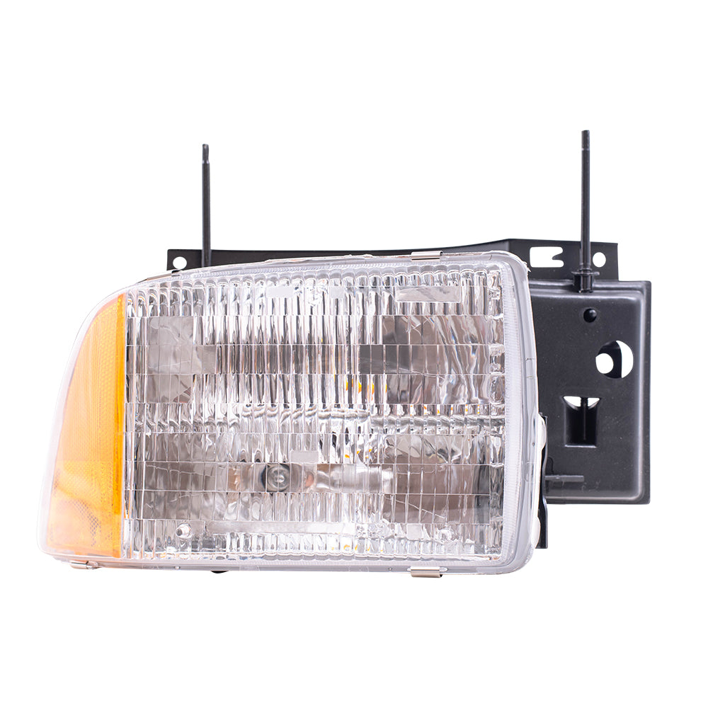 Brock Replacement Passenger Side Halogen Combination Headlight Assembly Compatible with 1995-1997 Blazer 16525162