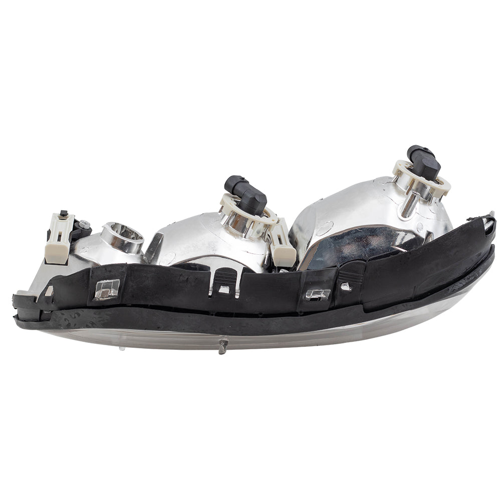 Brock Replacement Driver and Passenger Side Halogen Combination Headlight Assemblies Compatible with 1997-2003 Malibu