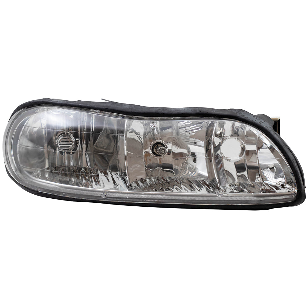 Brock Passenger Side Halogen Combination Headlight Assembly fits 1997-2003 Malibu.