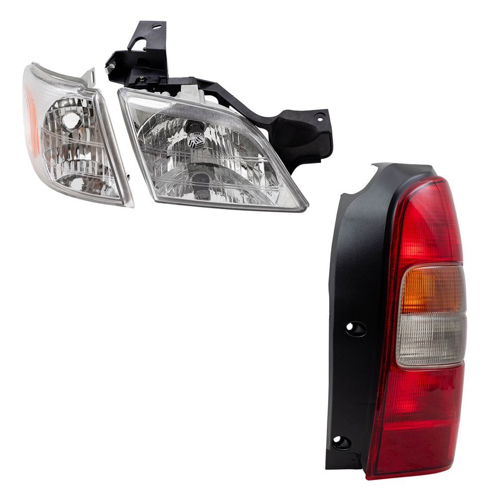 Brock Headlights fit Venture Silhoutte Montana Trans Sport 6 Pc Tail Light Signal Lamp