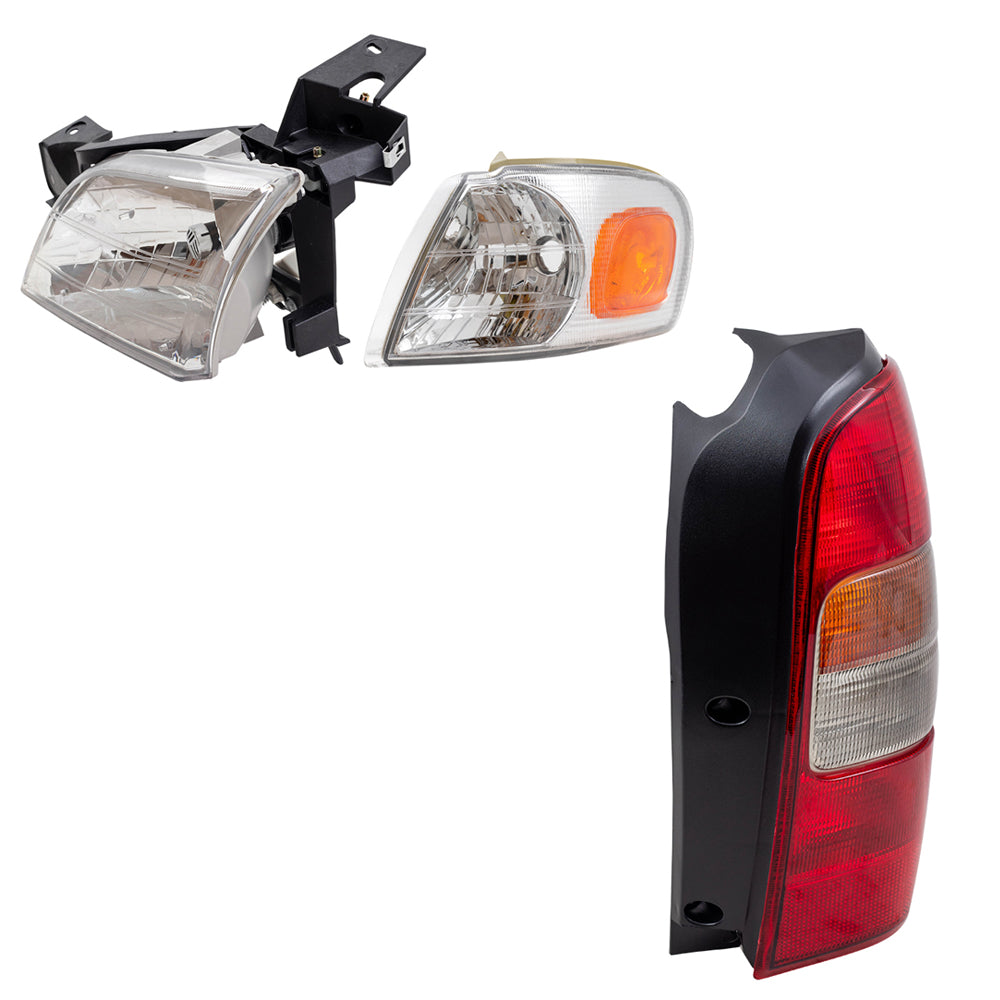 Brock Headlights fit Venture Silhoutte Montana Trans Sport 6 Pc Tail Light Signal Lamp