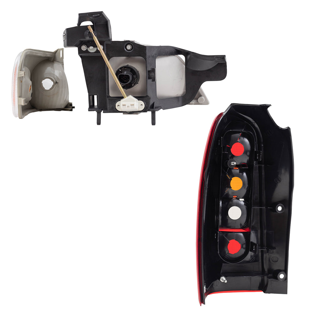 Brock Headlights fit Venture Silhoutte Montana Trans Sport 6 Pc Tail Light Signal Lamp
