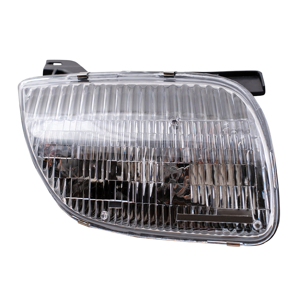 Brock Replacement Driver and Passenger Set Halogen Headlights Compatible with 95-02 Sunfire 16530151 16530152