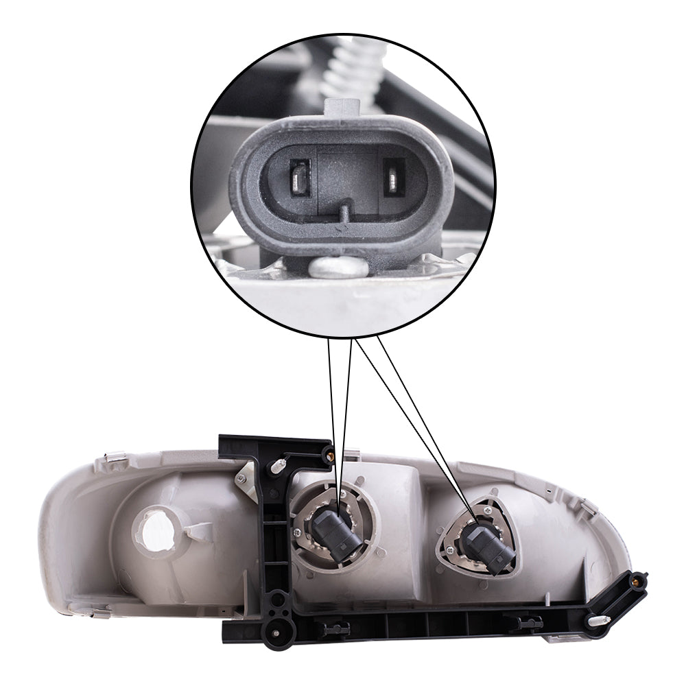 Brock Replacement Driver and Passenger Set Headlights Compatible with Lumina Monte Carlo 10420375 10420376