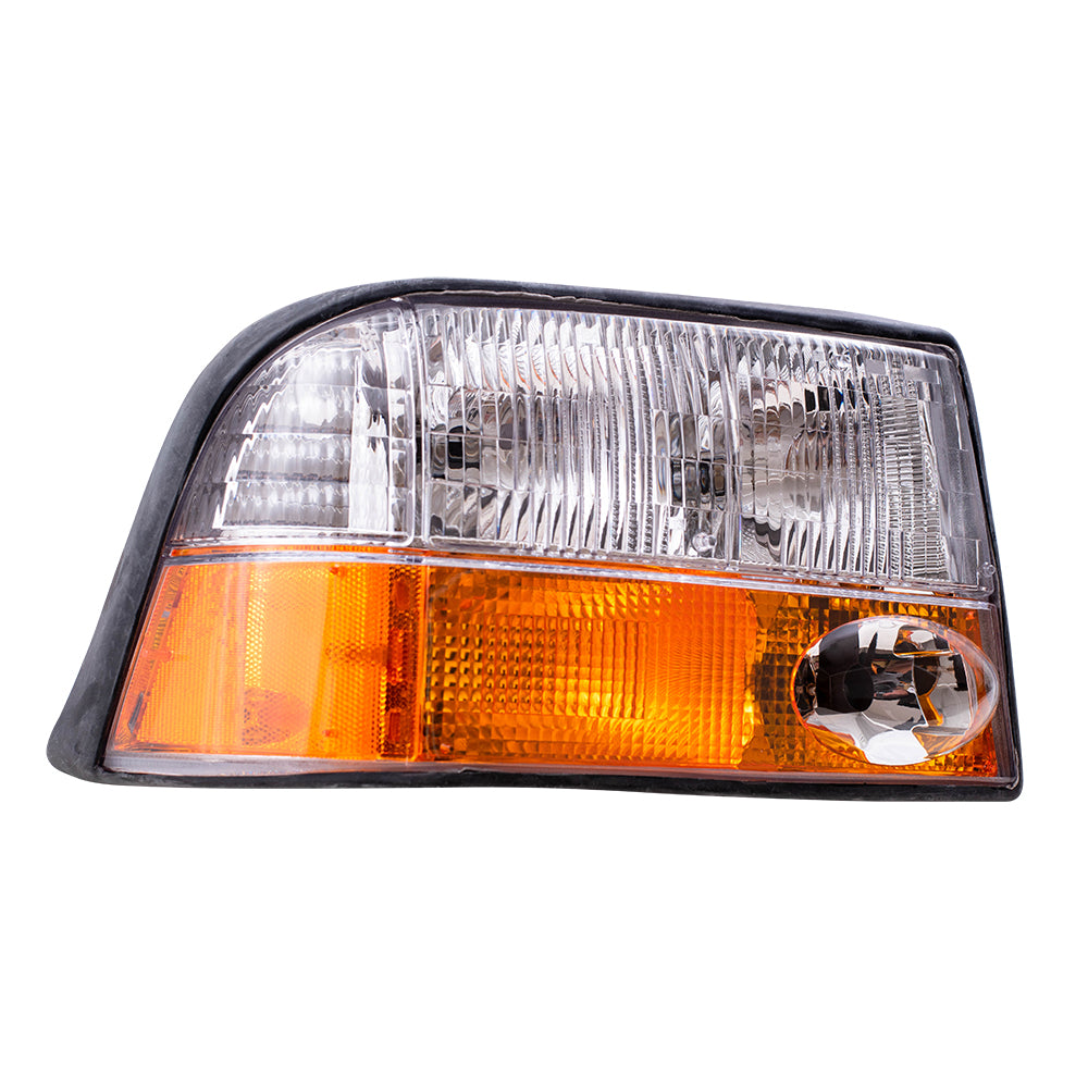 Brock Replacement Driver and Passenger Set Headlights with Fog Lamps Compatible with Jimmy Sonoma 16526225 16526226