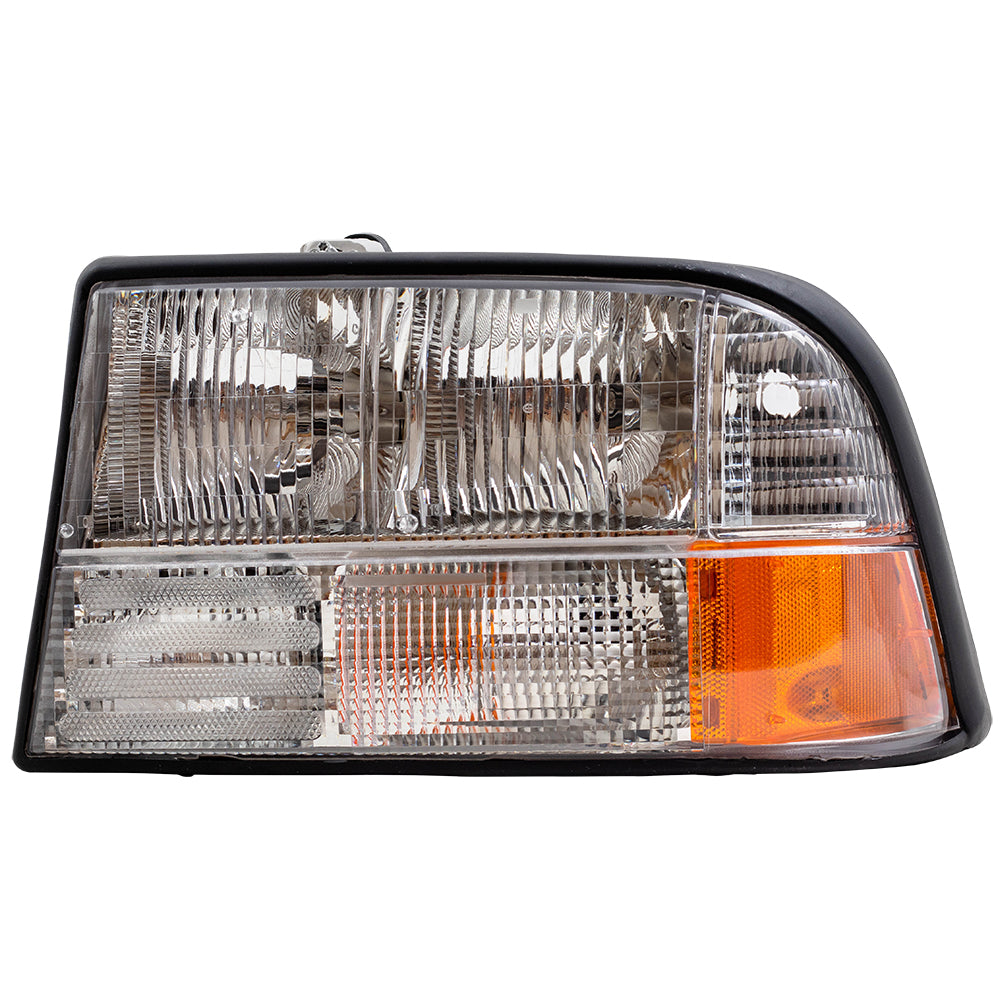 Brock Replacement Driver and Passenger Set Headlights Compatible with 98-04 Sonoma Pickup Truck