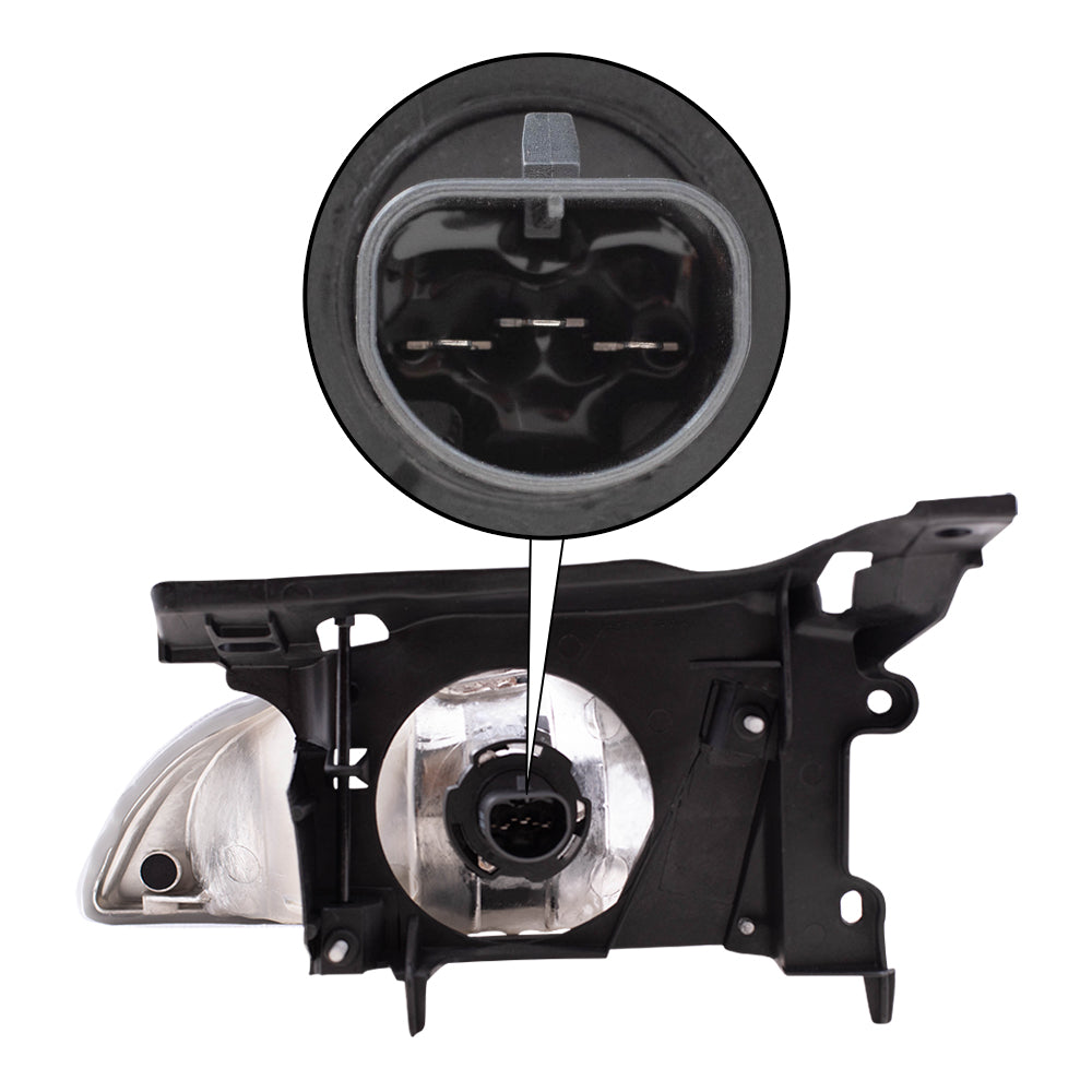 Brock Replacement Driver and Passenger Set Headlights Compatible with 2000 2001 2002 Cavalier 22666740 22666741