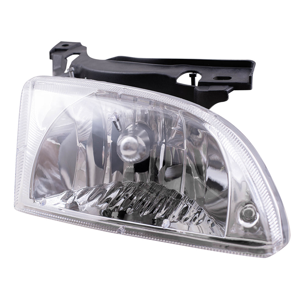 Brock Replacement Driver and Passenger Set Headlights Compatible with 2000 2001 2002 Cavalier 22666740 22666741