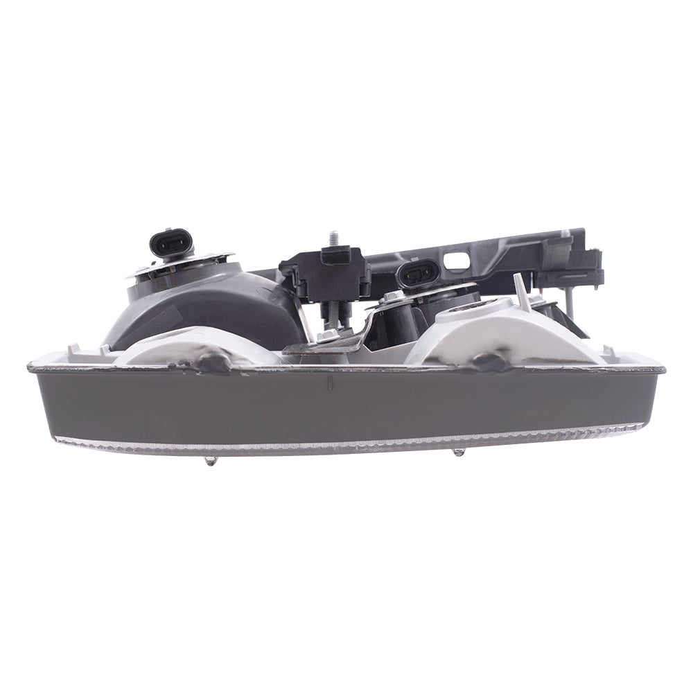 Brock Replacement Driver and Passenger Set Halogen Headlights with Black Edge Compatible with 1992-1996 LeSabre