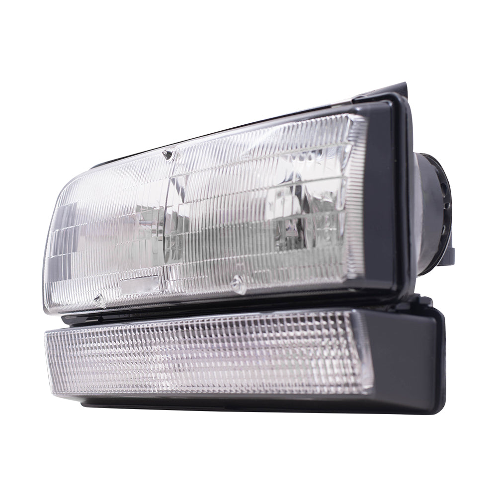 Headlight fits Buick Park Avenue LeSabre Driver Headlamp Lens w/ Black Edge Trim