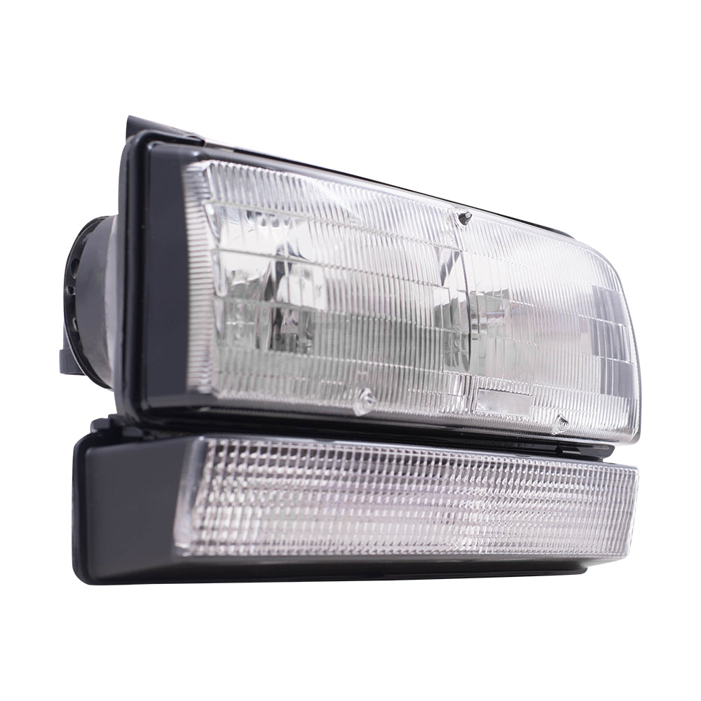Headlight fits Buick Park Avenue LeSabre Passenger Headlamp Lens Black Edge Trim