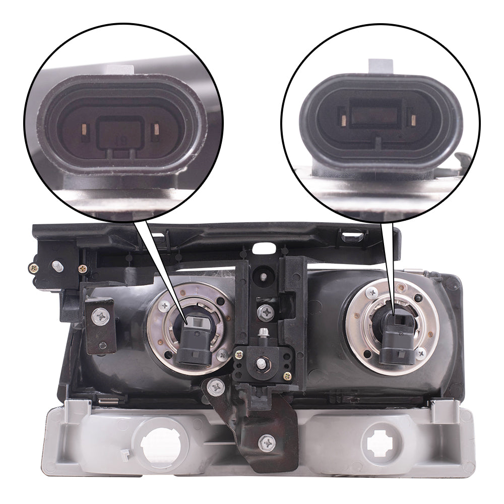 Headlight fits Buick Park Avenue LeSabre Passenger Headlamp Lens Black Edge Trim