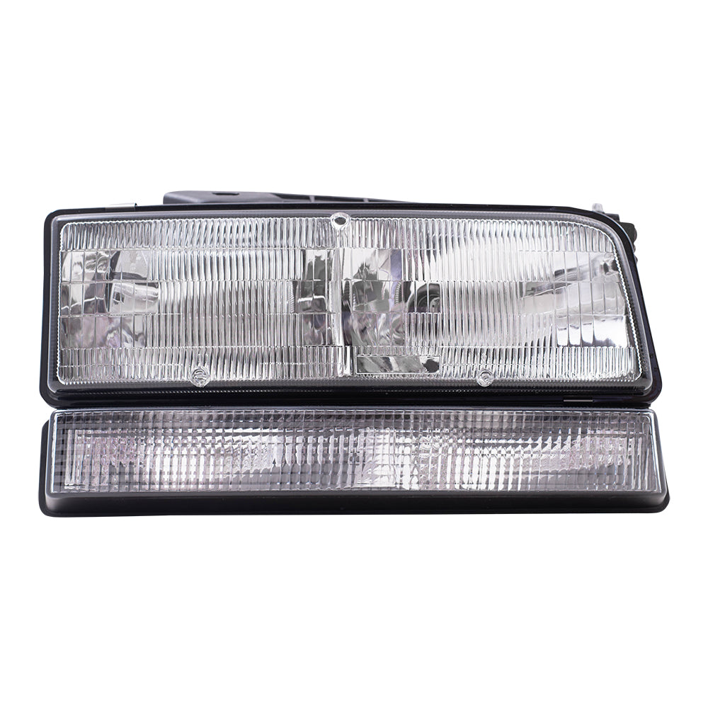 Headlight fits Buick Park Avenue LeSabre Passenger Headlamp Lens Black Edge Trim
