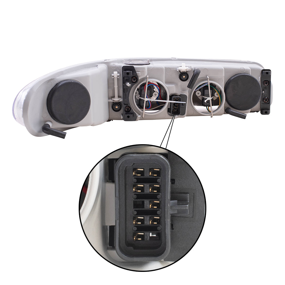 Headlight fits 97-05 Buick Century Driver Headlamp w/out Corner Lamp