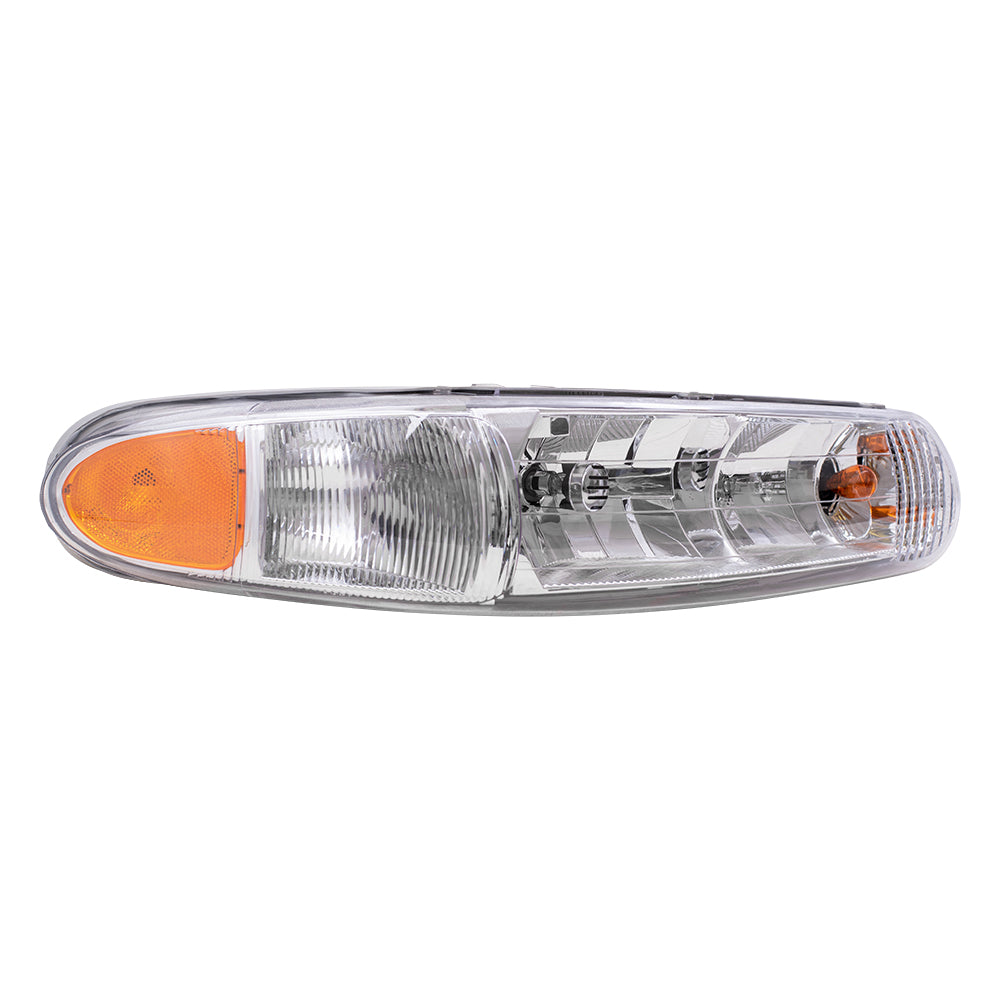 Brock Replacement Passenger Headlight Compatible with 1997-2005 Century 19244638