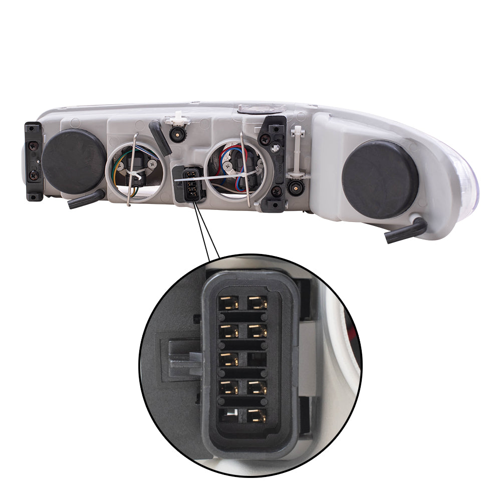 Brock Replacement Passenger Headlight Compatible with 1997-2005 Century 19244638