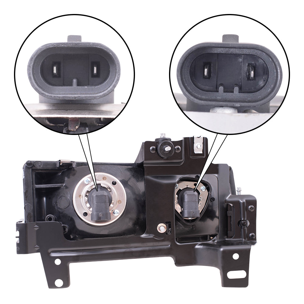 Brock Replacement Driver Composite Headlight Compatible with 1996-2002 Savana Express Van 16522159