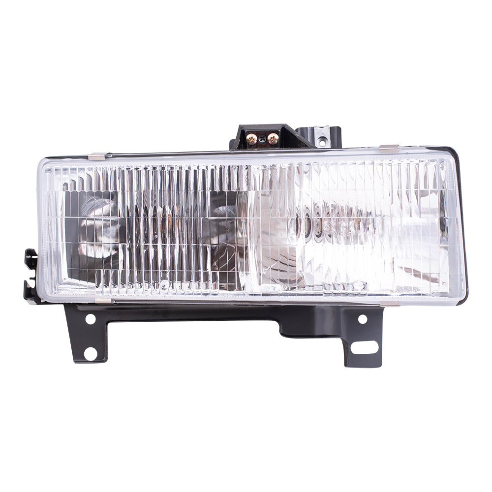 Brock Replacement Driver and Passenger Set Composite Headlights Compatible with 1996-2002 Savana Express Van 16522159 16522160