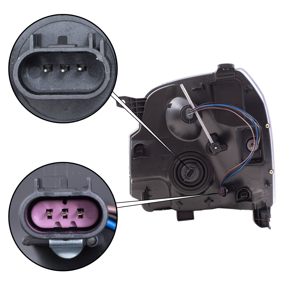 Brock Headlight fits 07-14 GMC Yukon Denali XL Denali Passenger Side Headlamp Assembly