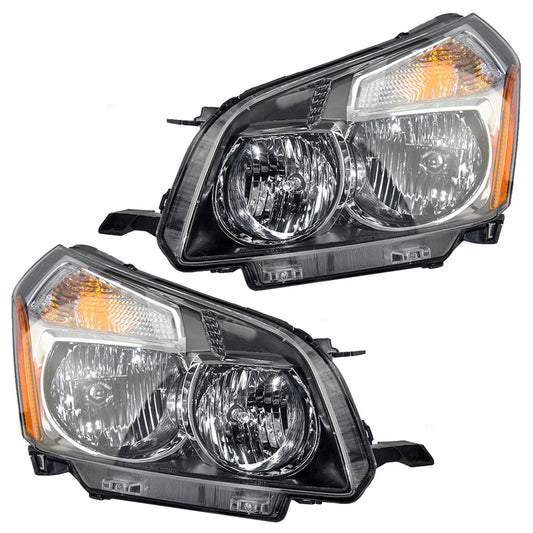 Brock Replacement Driver and Passenger Set Headlights Compatible with 2009 2010 Vibe 88975714 88975713