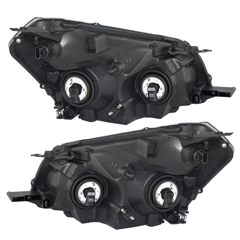 Brock Replacement Driver and Passenger Set Headlights Compatible with 2009 2010 Vibe 88975714 88975713