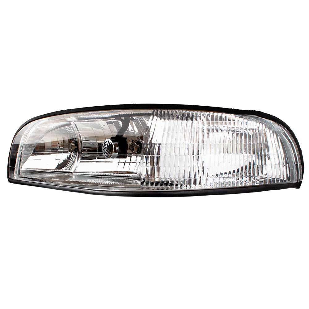 Brock Replacement Driver Headlight with Corner Lamp Compatible with 1997 1998 1999 LeSabre 16525997