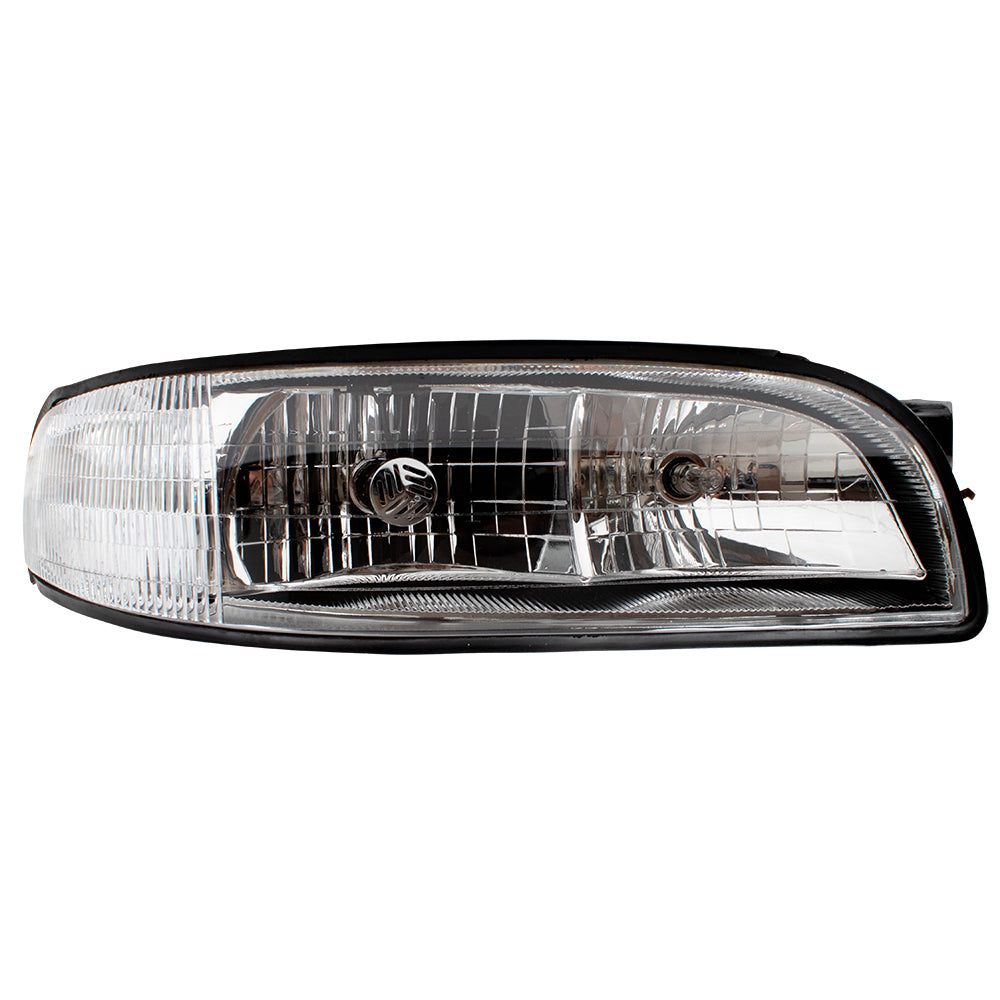 Brock Replacement Passenger Headlight with Corner Lamp Compatible with 1997 1998 1999 LeSabre 16525998
